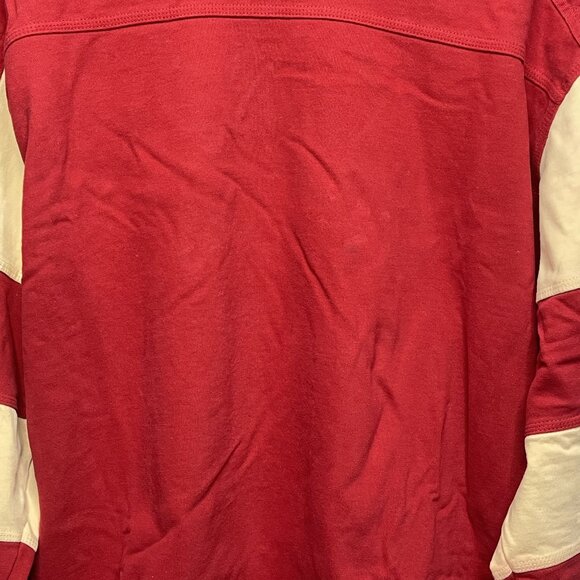 Orvis Crewneck Rugby Striped Heavy Duty Long Sleeve Red Baige XL - Picture 2 of 14